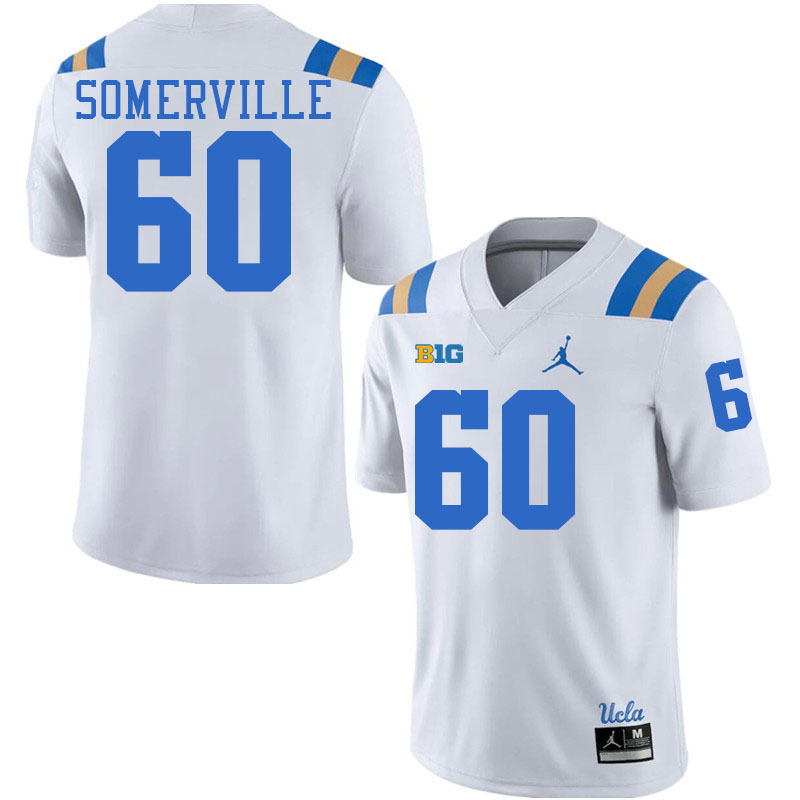 Men #60 Jensen Somerville UCLA Bruins College Football Jerseys Stitched-White